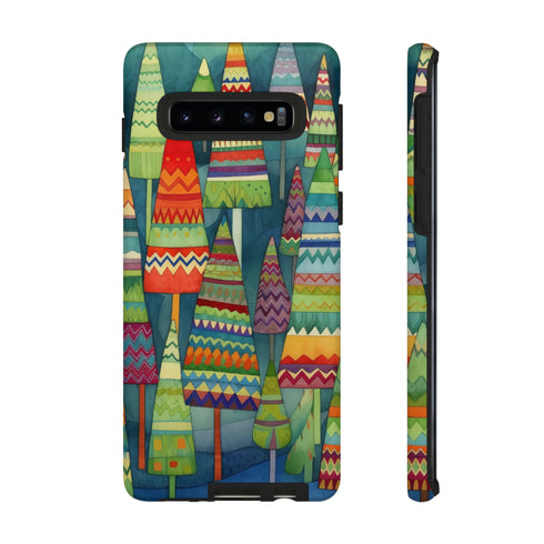 Knitted Christmas Trees - Impact Resistant Phone Case Samsung Galaxy S10 Matte
